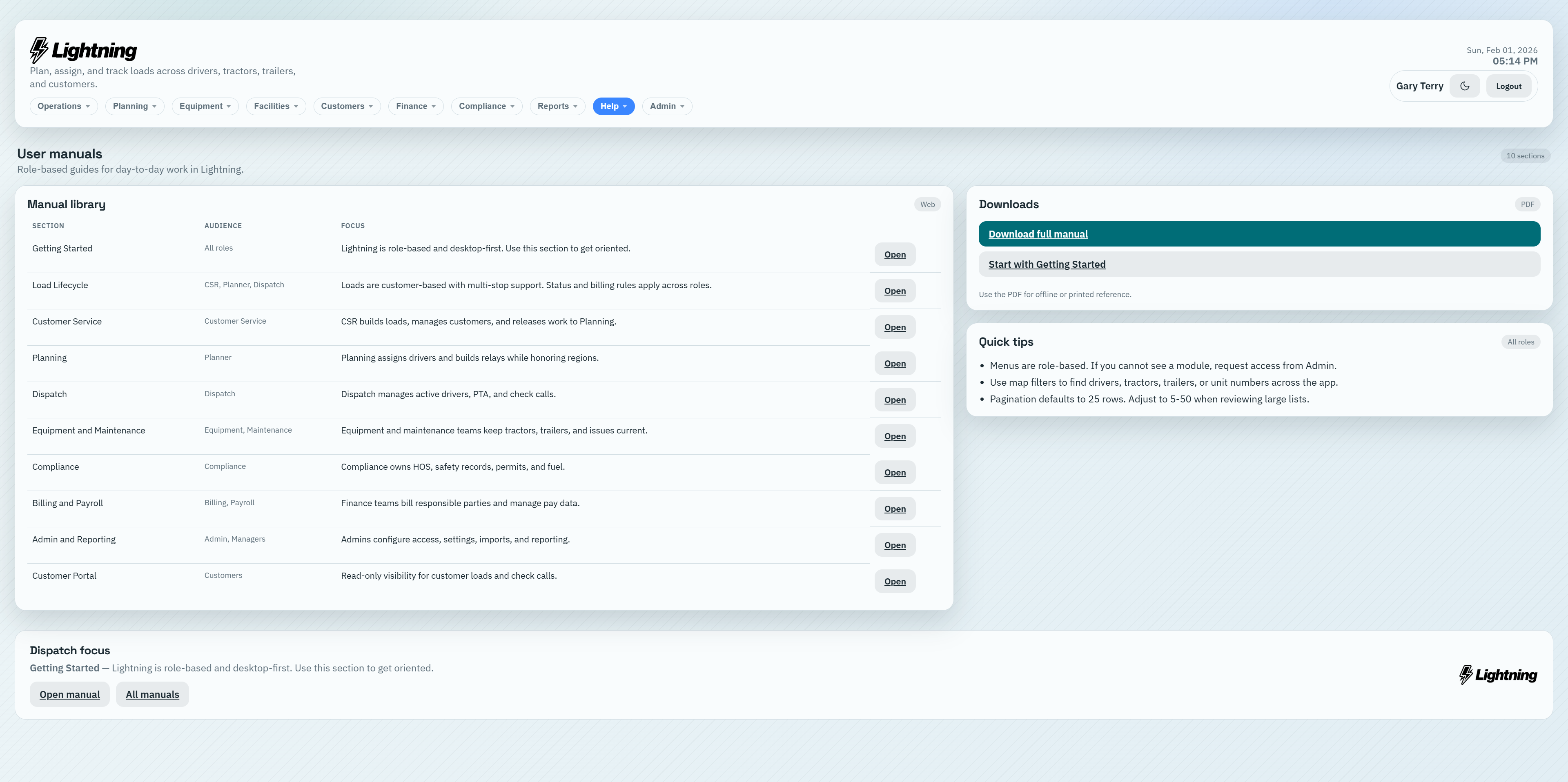 User Manuals module